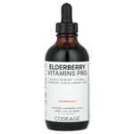 Codeage, Vitamins, бузина и иммунный комплекс, голубика и малина, 120 мл (4 жидк. унц.)
