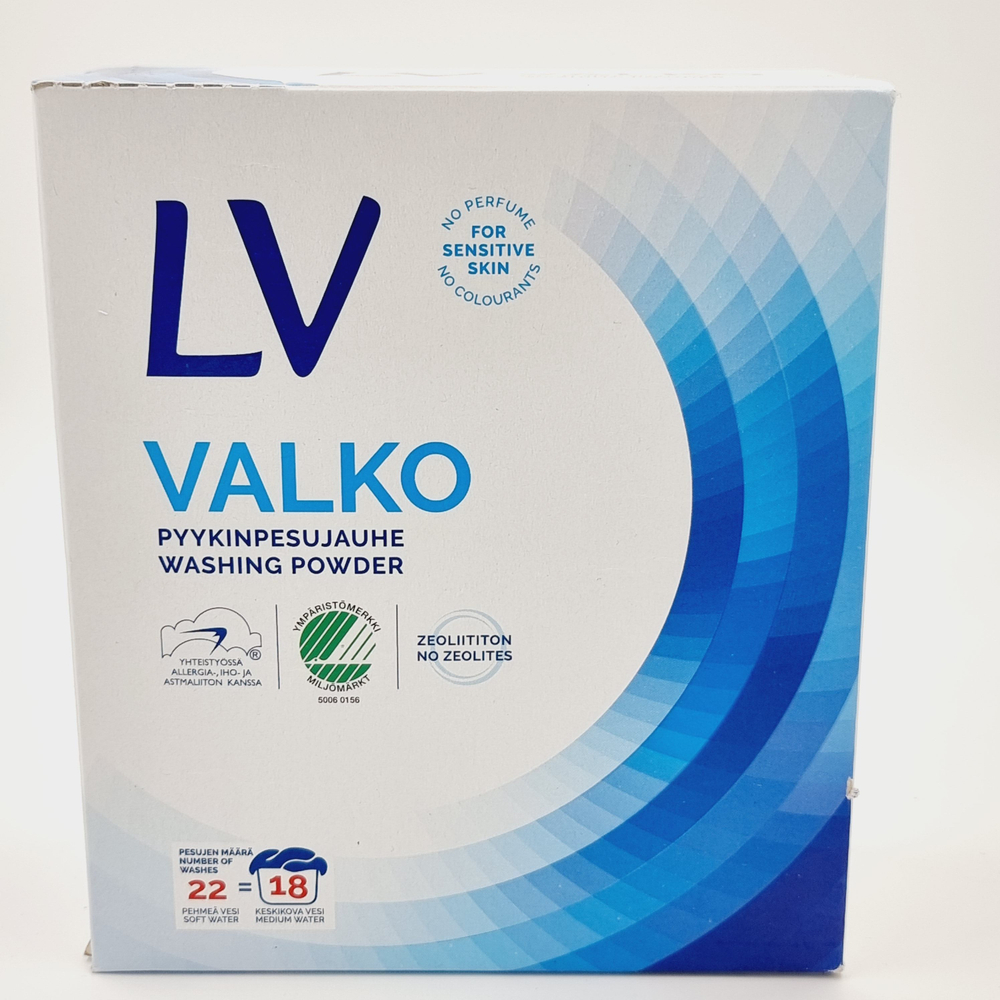 LV Valko Концентрированный стиральный порошок для белого белья, 750 г