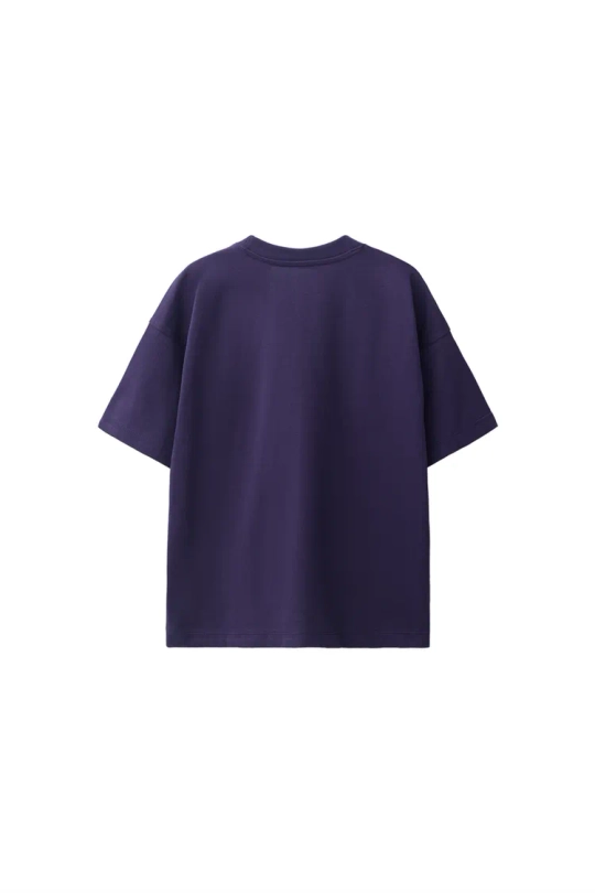 ZARA БАЗОВАЯ ОДНОТОННАЯ ФУТБОЛКА, ТЕМНО-СЛИВОВЫЙ