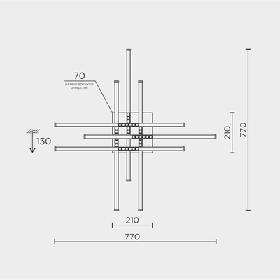 Потолочный светильник MODELIGHT MDL.9376.700CL BK