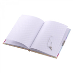 Записная книжка в футляре 19,0 см * 18,0 см , 7БЦ, Alingar, ламинация, замочек, ручка, 48 л., клетка, "Нежная русалка", голубой