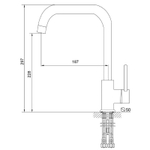 Смеситель для кухни MELODIA Ostessa BLACK MDV35115_bk