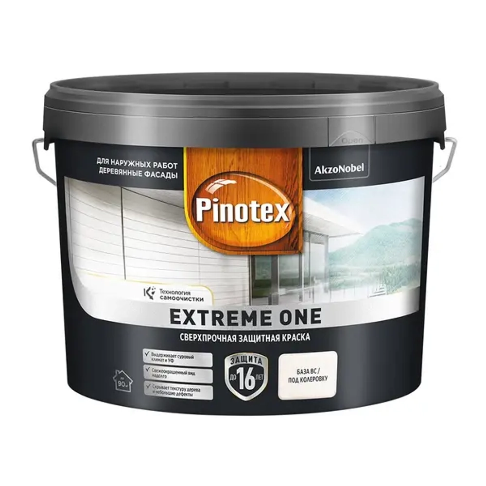 Краска для деревянных фасадов Pinotex Extreme One база BC полуматовая