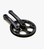 Шатуны-система Prowheel, 1ск., 42 зуб., 1/2"х3/32",сталь с защитой; шатуны 165мм, алюминий, резьба 9/16", под квадрат, черные