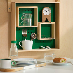 IKEA FLODKRÄFTA  (ИКЕА ФЛОДКРЭФТА)  -  Часы - пробка белый 8x15x4 см