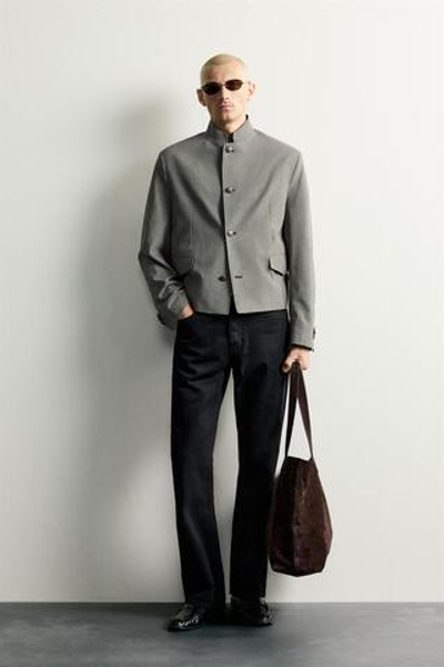 УКОРОЧЕННЫЙ БЛЕЙЗЕР В КЛЕТКУ — ZARA
