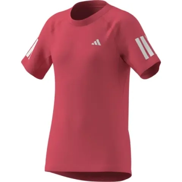Футболка для девочки теннисная Adidas Girls Club - pure turbo