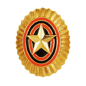 Кокарда ОВ (золотая) малая