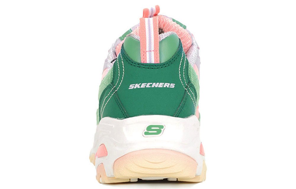 Skechers D"Lites 1.0 Chunky Shoes Green/Pink Women"s