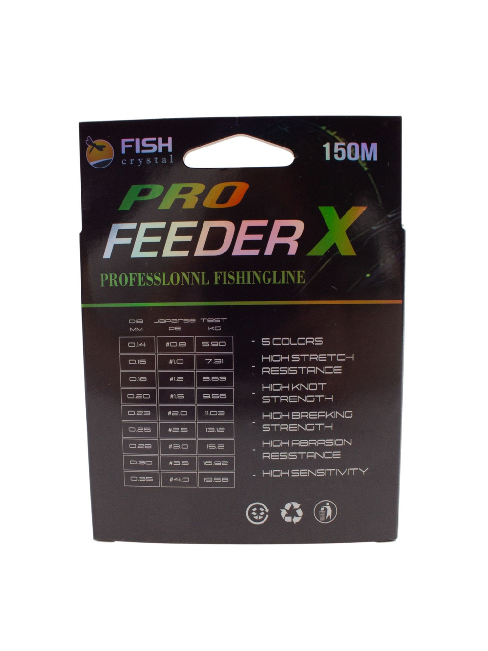 Леска для фидерной и матчевой ловли Fish Crystal PRO Feeder X 150 м темно-зеленая, тонущая #2.0, толщина 0.23 мм, 11.03 кг