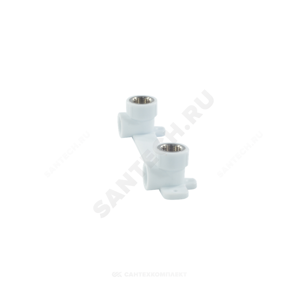 Планка монтажная PP-R белая Дн 25х1/2" ВР под смеситель с водорозетками VALFEX 10124025