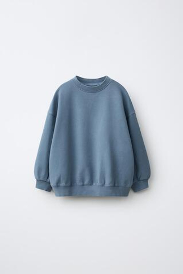 ZARA ОДНОТОННАЯ ТОЛСТОВКА, СИНИЙ/ИНДИГО