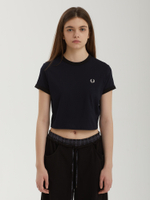 Женская Футболка Cropped Ringer