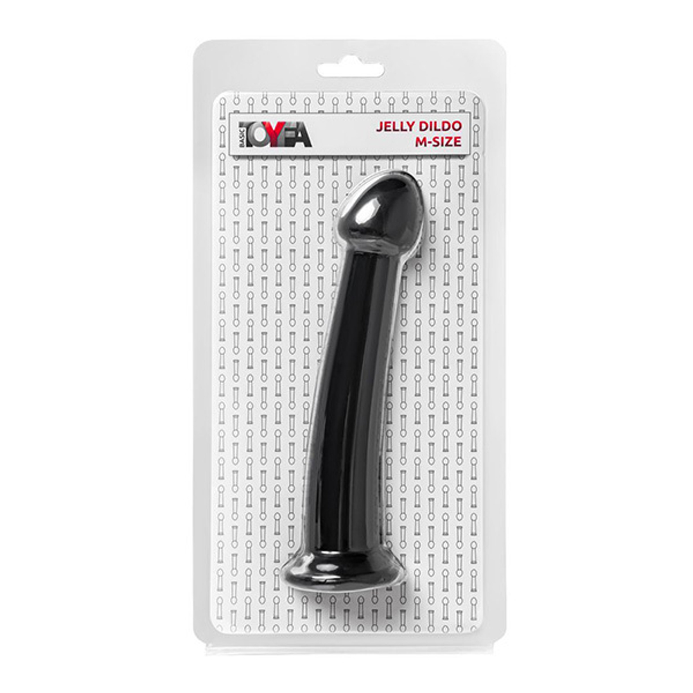 Черный фаллоимитатор 18см ToyFa Jelly Dildo M 882026-5