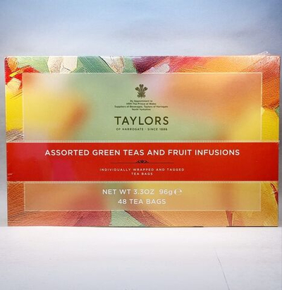 Набор чая TAYLORS "Accorted Green teas and frut infusions" зеленый и фьюжн ассорти 48 пакетиков 96 г (из Финляндии)