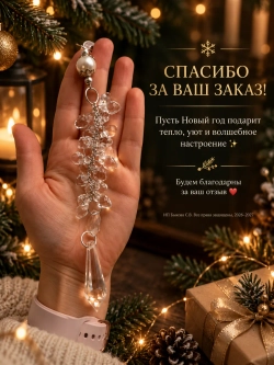 Новогоднее украшение сосульки подвески прозрачные на елку