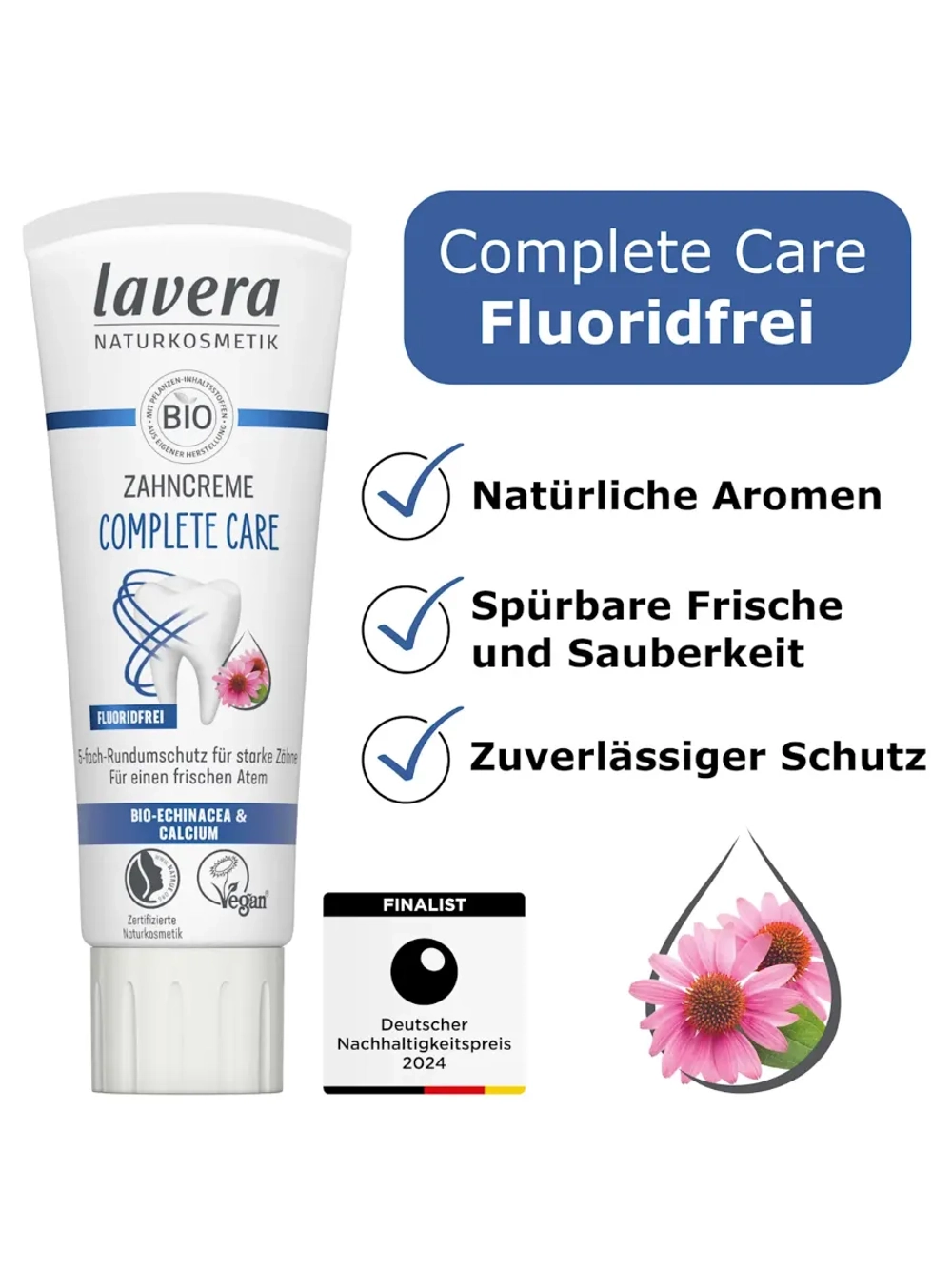 Зубная паста Complete Care с кальцием без фтора, 75 мл
