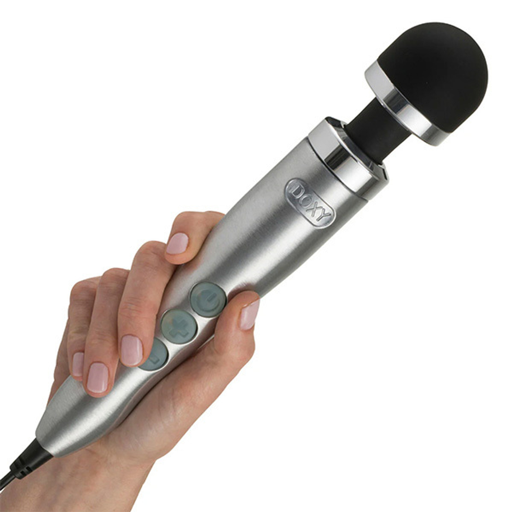Серебристый вибратор-вонд 28см Doxy Die Cast 3 Massage Wand Brushed Metal