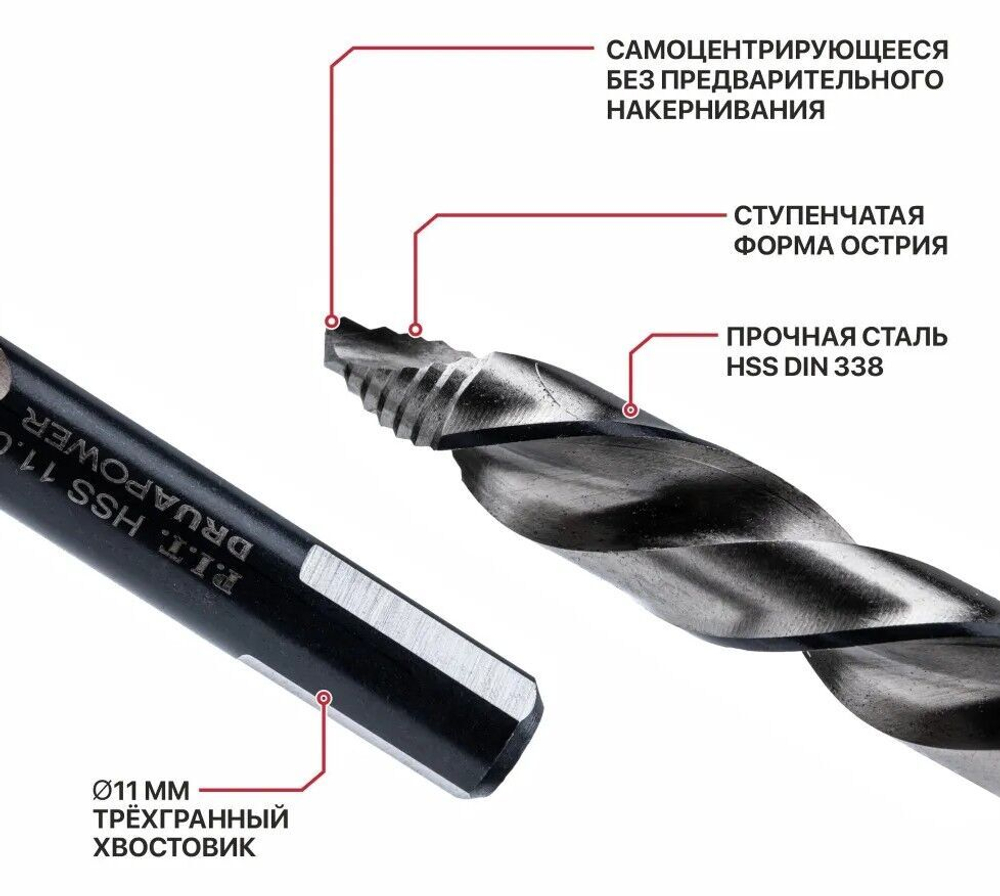 Сверло 11мм самоцентрирующееся