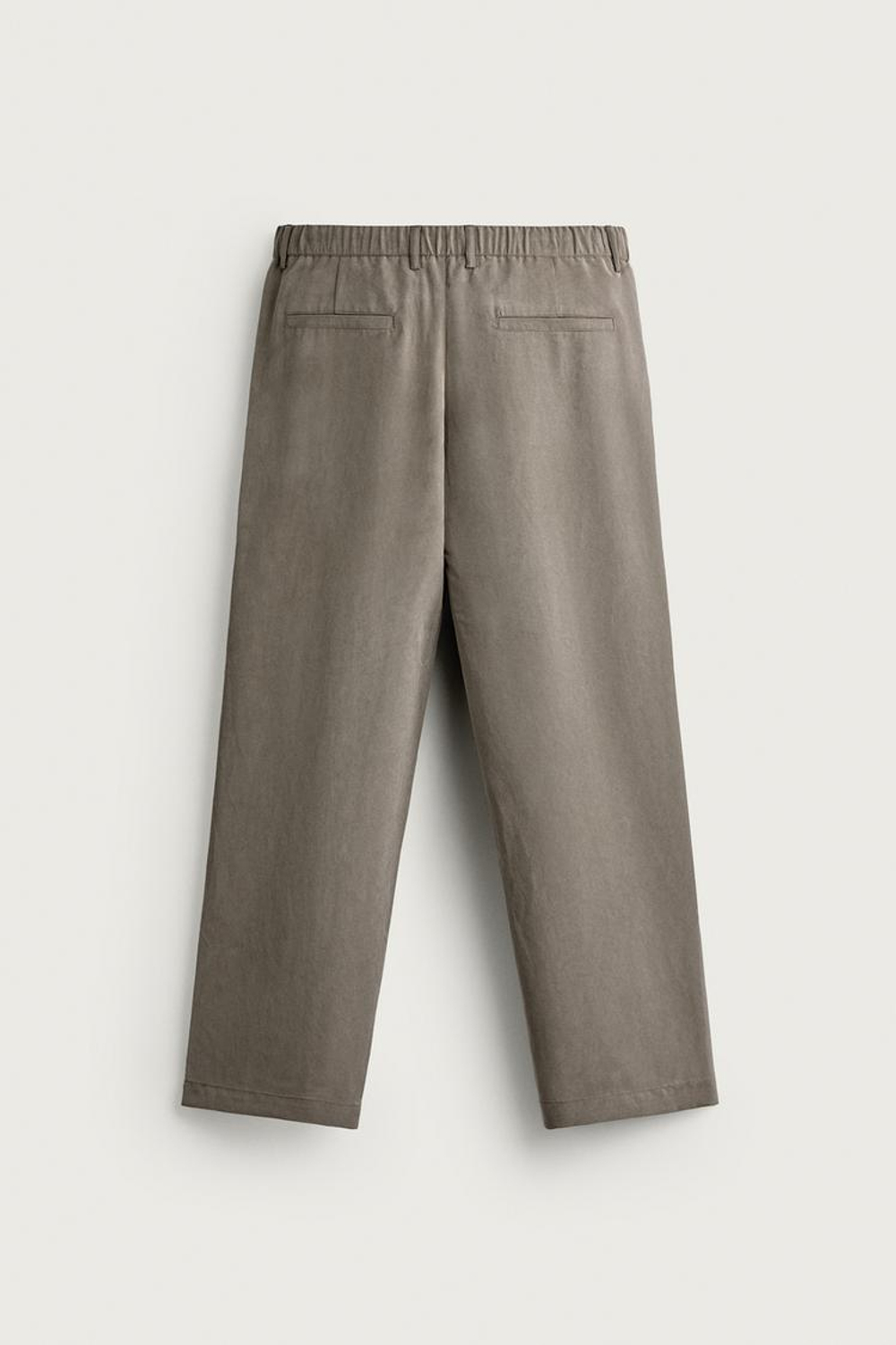 ZARA СТРУЯЩИЕСЯ БРЮКИ RELAXED FIT, НАТУРАЛЬНЫЙ СЕРЫЙ