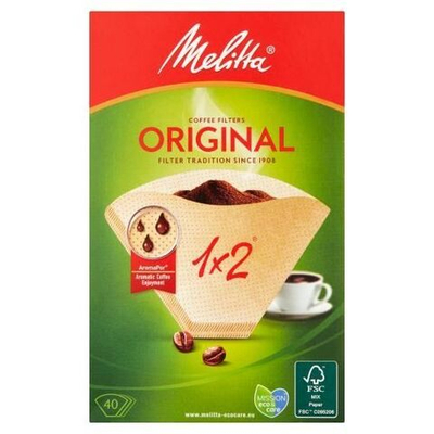 Фильтры для кофе 1х2 Melitta Original 40 шт. (Из Финляндии)