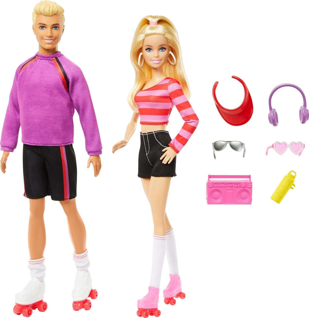 Набор кукол Barbie Кен и Барби на роликах