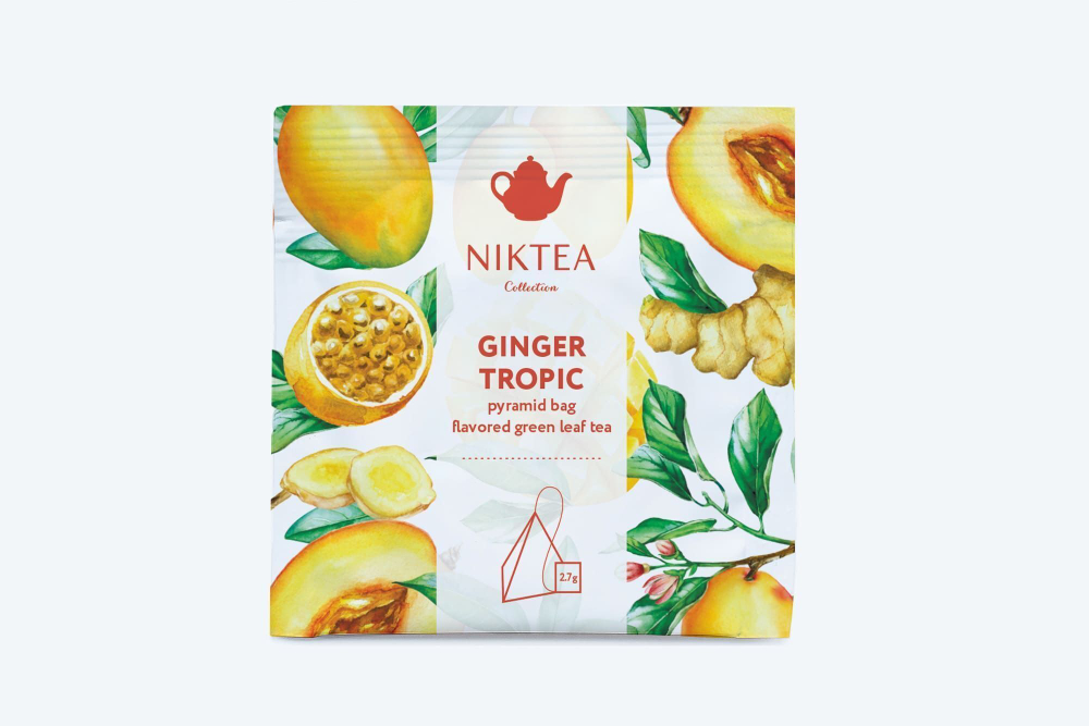 Чай в пирамидках зеленый NIKTEA Green Wind, NIKTEA Зелёный ветер