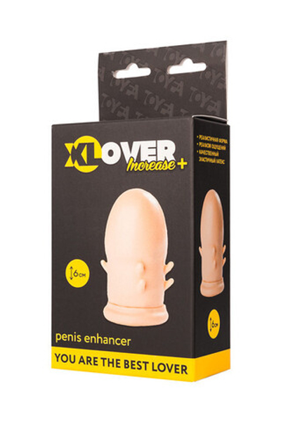 Удлиняющая насадка с усиками из серии XLover (6 см ) (Цвет: телесный)