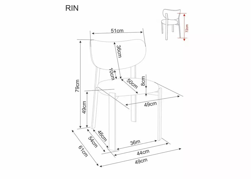 Стул SIGNAL RIN D t.253 бежевый/дуб