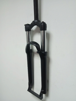 Вилка амортизационная TRIX 27.5"х1-1/8", алюминий, пружинно-эластомерная, безрезьбовой шток 260мм, ход 100мм, Disk тормоз, блокировка хода механическая, регулировка преднагрузки, матовая черная