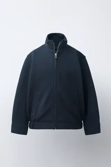 ZARA БОМБЕР COMFORT, МОРСКОЙ СИНИЙ
