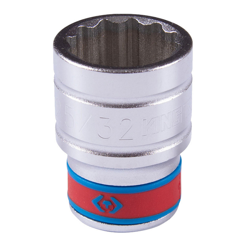 KING TONY (433025S) Головка торцевая стандартная двенадцатигранная 1/2", дюймовая 25/32"