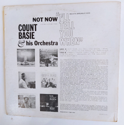 Count Basie Orchestra Not Now I'll Tell You When USA 1960