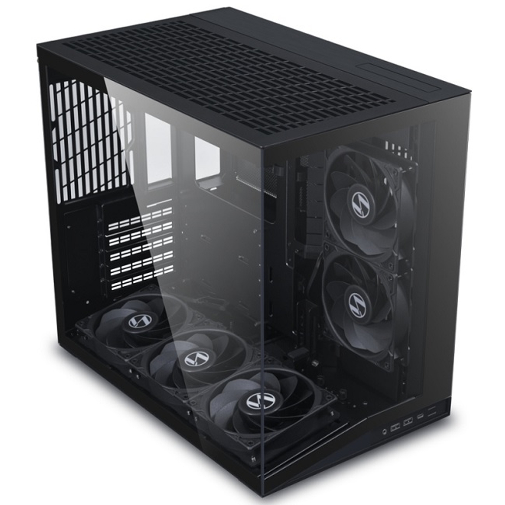 Корпус Mini-Tower Lian Li O11 Dynamic Mini V2 Flow TG, Micro-ATX, черный (G99.O11DMIV2FX.R0)