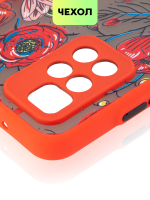 Чехол BROSCORP для Xiaomi Redmi 10 оптом (арт. XM-R10-ST-TPU-RED-PRINT)