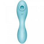Вакуумный стимулятор с вибрацией Satisfyer Curvy Trinity 5+ голубой