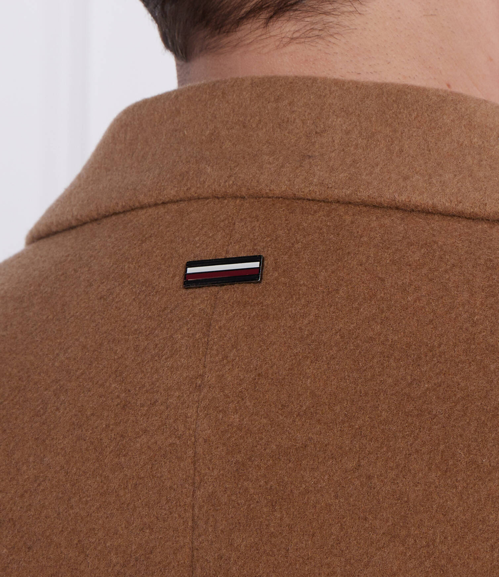 Хлопковое пальто dc wool mix Tommy Hilfiger - светло-коричневый(MW0MW32963)