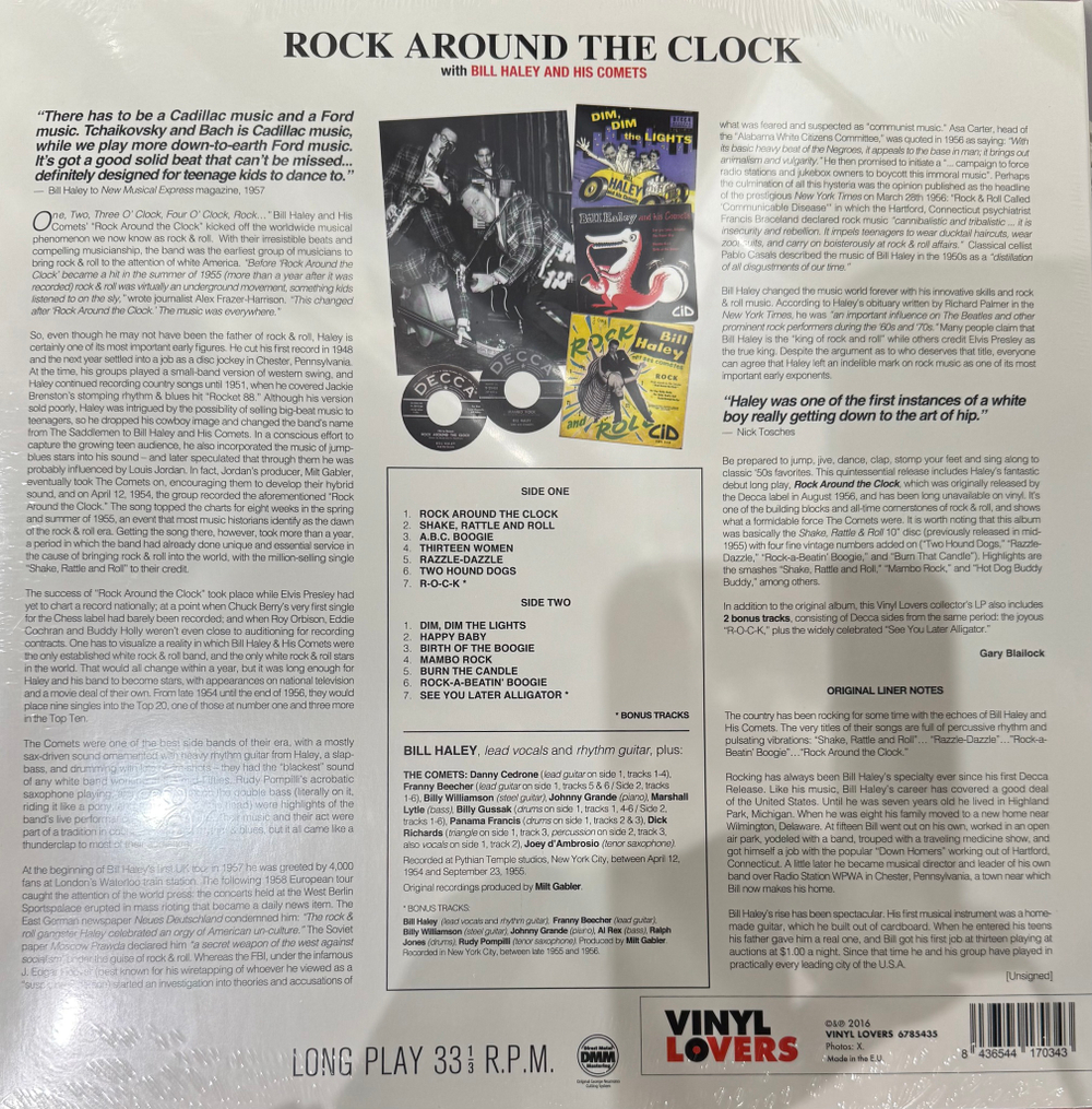 Виниловая пластинка Bill Haley And His Comets – Rock Around The Clock LP