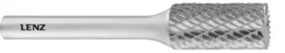 Борфреза твердосплавная LENZ форма B (цилиндр с торцовыми зубьями), 6х18х6х50 мм, насечка №3, с покрытием, арт. LZBB 050 C3