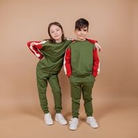 Свитшот Колор блок "Хаки" подростковый