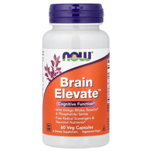 NOW Foods, Brain Elevate, 60 растительных капсул