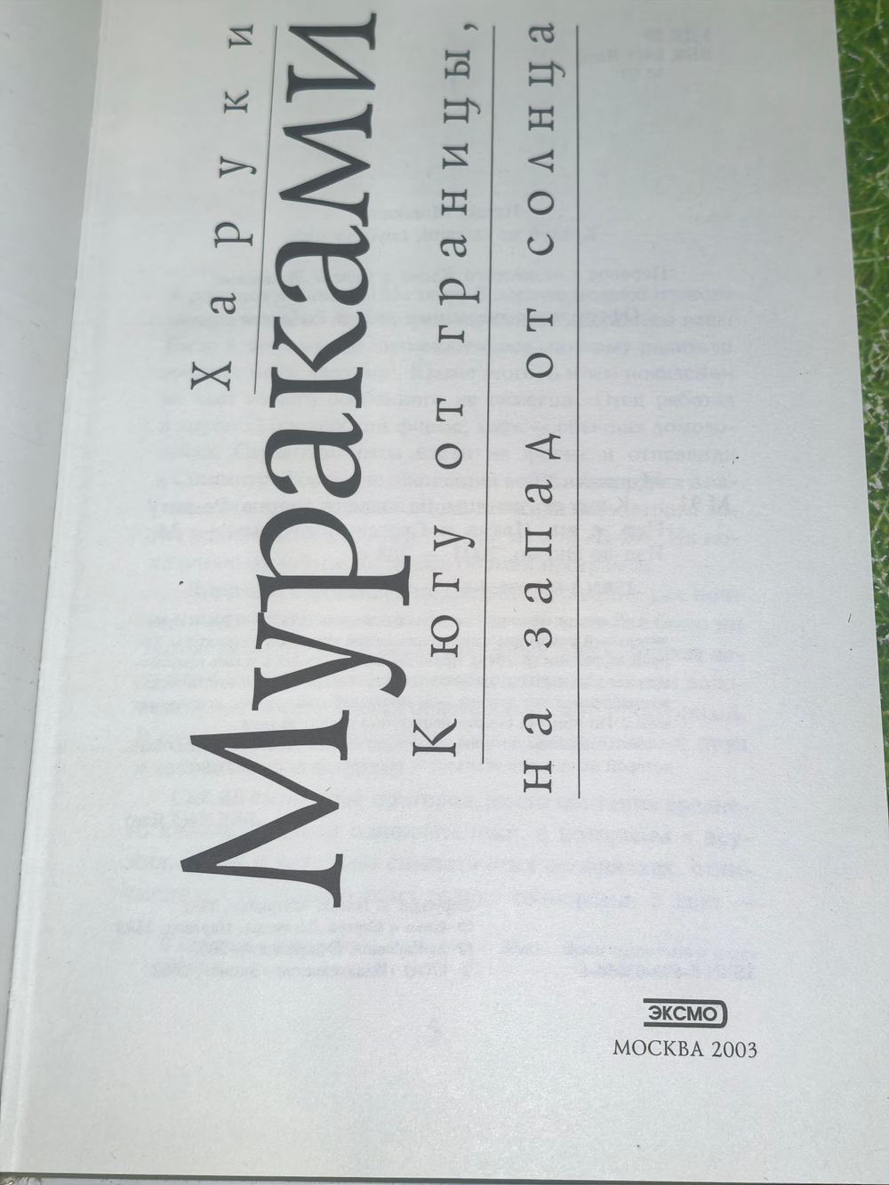 Книга "К югу от границы, на запад от солнца"