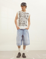 Мужские джинсовые бермуды baggy fit, арт. 1890/388 - BERSHKA
