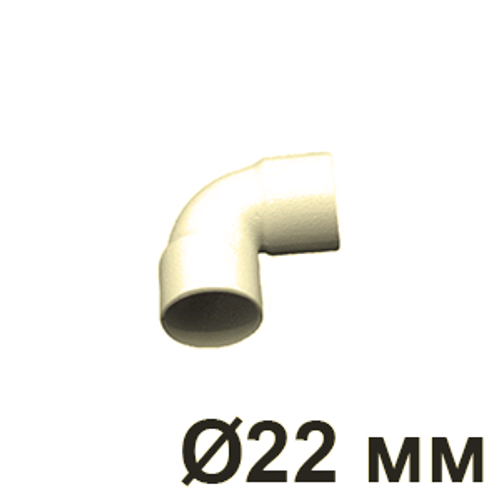 Уголок для труб 22 мм алюминий, Слоновая кость, Villaris, GBQ 3082223 / Ø 22 мм