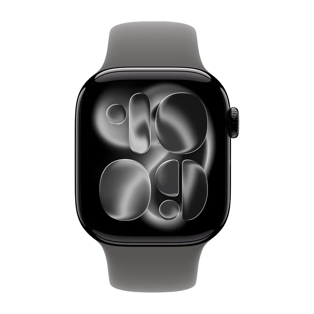 Умные часы Apple Watch Series 11 GPS, 42mm, Jet Black Aluminium Case with Stone Gray Sport Band, S/M