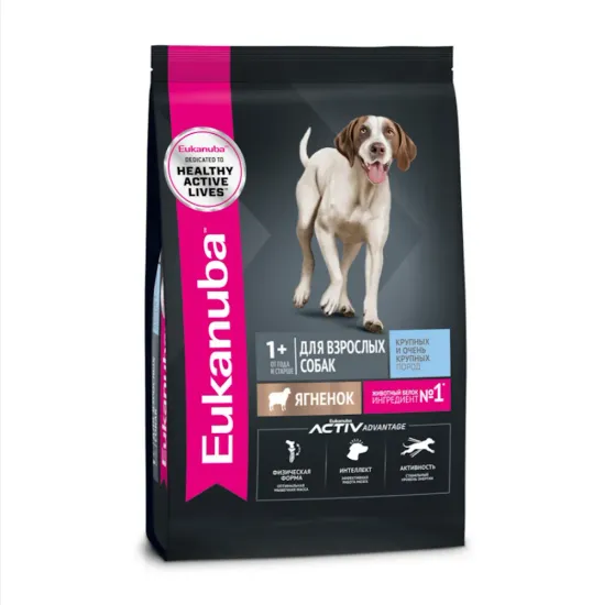 Eukanuba Сухой корм для собак для крупных пород с ягненком, 3 кг