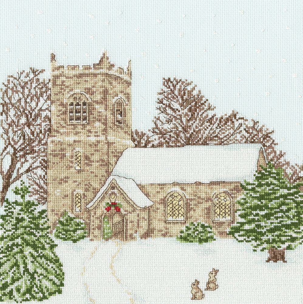 Набор для вышивания нитками Bothy Threads, Country Church, 26х26 см