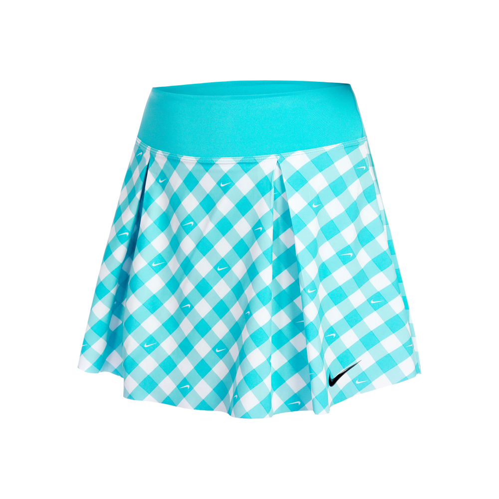 Женская теннисная юбка Nike Dri-Fit Club Regular Printed Skirt Women - Light Blue, White