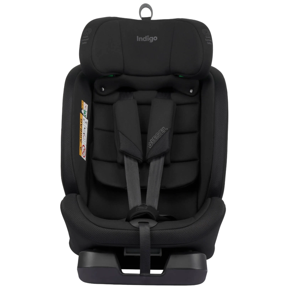 Автокресло Indigo DIESEL, I-SIZE, 0+1+2+3 (40-150 см, 0-36кг) черный
