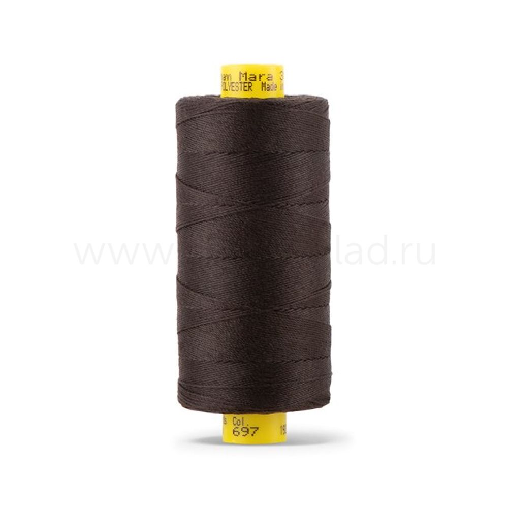 Нитка Gutermann Mara 30 (300 метров), 1 кат., для отстрочки | 697 венге